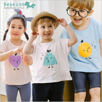 ✽Summer 夏✽韓國Bebezoo男女童中性款水果印花短袖上衣/短袖T恤