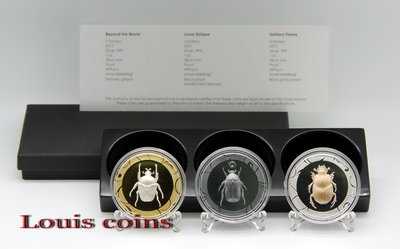 【Louis Coins】F068‧Cook Islands‧2017庫克群島‧聖甲蟲1oz銀幣(三枚一套)