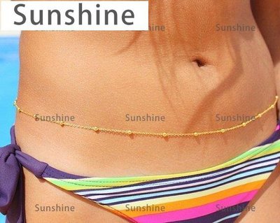 [Sunshine]歐美外貿飾品 比基尼性感銅珠銅球腰鏈 簡單一體鏈waist chains