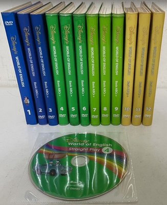 寰宇迪士尼美語 Basic ABC's 主課程 12片DVD  贈第四課藍光　Straight play　Disney
