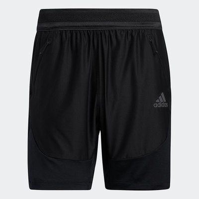 【五折出清】Adidas HEAT.RDY 男 短褲 訓練 拉鍊口袋 黑【運動世界】GL1677
