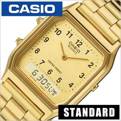 CASIO手錶公司貨錶金色錶 歷久不衰熱銷AQ-230GA-9 B街頭男女潮流必備~ A168 AQ-230