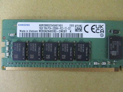 全新三星原廠 DDR4-3200 16GB ECC Reg. 伺服器、NAS專用記憶體