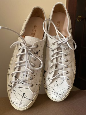 Buttero Tanino Sneaker 白黑潑墨 麂皮 經典帆布鞋 義大利製 全新品 Size EU44 只有一雙