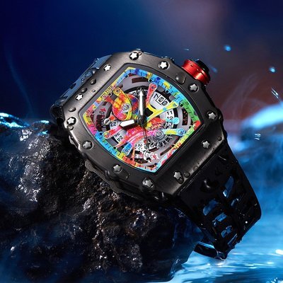 熱銷 手錶腕錶PINTIME/品時2023新款跨境石英錶直播爆款陀飛輪鏤空潮流男士手錶