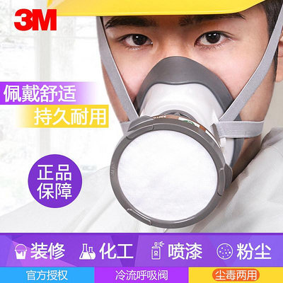3M防毒面具防塵口罩1201防異味氣體化工消防面罩防工業粉塵噴漆用