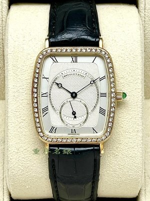 重序名錶 BREGUET 寶璣 3491 18K黃金 鑲鑽石 長方形 超薄手動上鍊腕錶