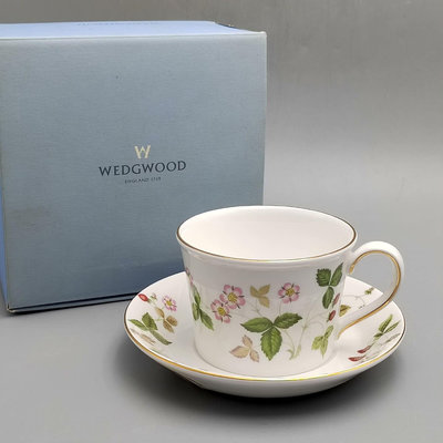 回流精品瓷器 英國Wedgwood韋奇伍德野草莓咖啡杯 英產