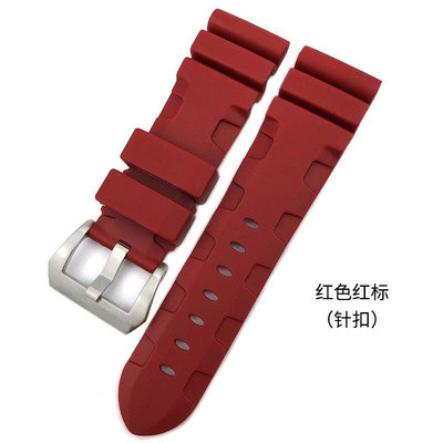 硅膠橡膠手錶帶適用于沛納海panerai胖大海616防水蝴蝶扣22 26mm