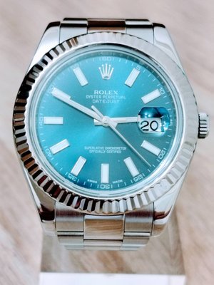 鑫泰典精品 勞力士ROLEX 116334 18K白金框 藍面 名錶 手錶 男錶 低調奢華(已售出)