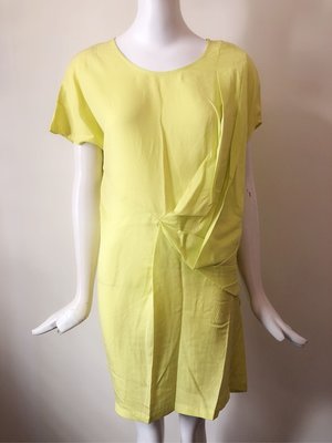 Yeusen  黃綠色不規則寬鬆洋裝