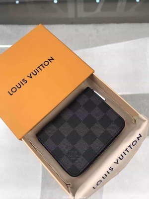 二手Louis Vuitton LV Zippy拉鏈零錢包 N63076 方格