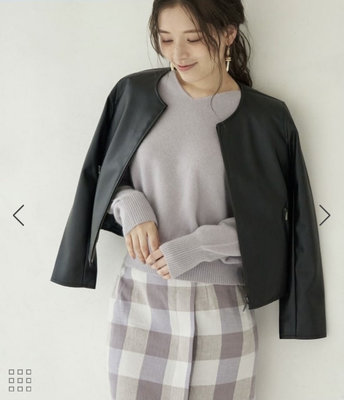 日本品牌黑色顯瘦皮衣外套