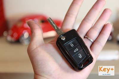 鑰匙家Key+ 盒裝硬殼珍珠黑 VW 福斯GOLF 7專用鑰匙殼 車鑰匙包 零錢包 鑰匙殼 皮套