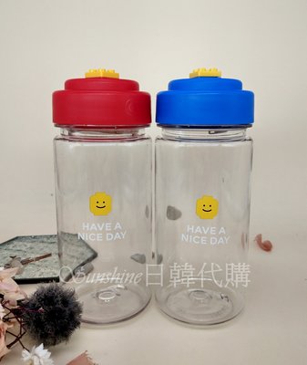 現貨 韓國製 樂高 LEGO 積木 水果罐 水壺 兩用瓶 350ml 冷水壺 水瓶 環保杯 隨身瓶