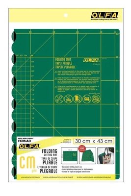 日本 OLFA 摺疊式切割墊-綠(FCM-A3) A3尺寸方便攜帶 可摺疊式切割墊