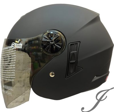 《JAP》GP5 233 素色 消光黑 雙層鏡片半罩 安全帽 全可拆洗