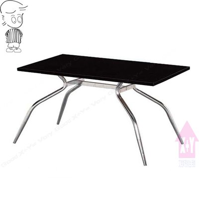 【X+Y】艾克斯居家生活館         餐桌椅系列-艾風 3*2尺餐桌(電鍍腳/木心板).適合居家或營業用.摩登家具