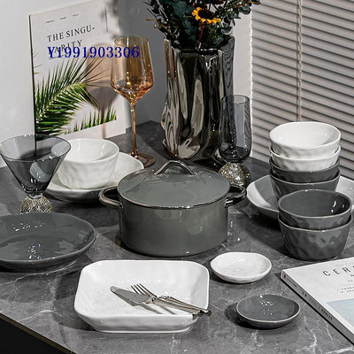 碗碟套裝家用新款北歐高級感輕奢餐具套裝碗盤碗筷喬遷新居