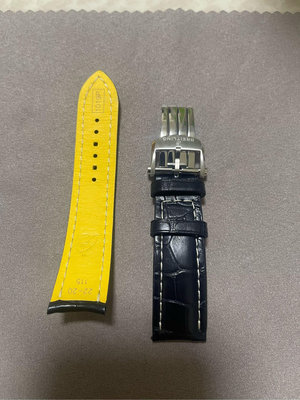 原裝未使用 Breitling百年靈 鱷魚皮錶帶&amp;折疊扣、錶耳寬：22mm