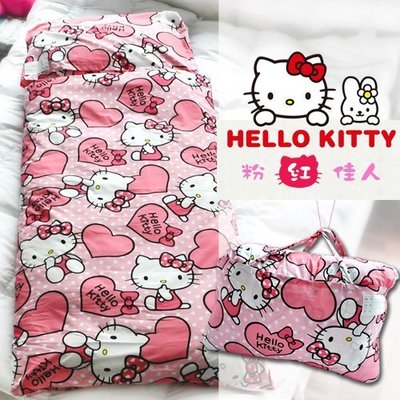 Hello Kitty．粉紅佳人．兩用鋪棉型兒童睡袋．全程臺灣製造【名流寢飾家居館】
