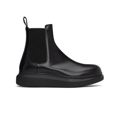 [全新真品代購] Alexander McQueen 經典款 黑色皮革 靴子 / 短靴 / 切爾西靴 (AMQ) CHELSEA BOOTS