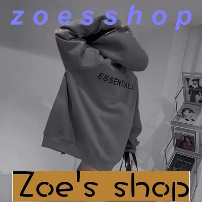zoe-VLK嘻哈秋冬裝潮牌essentials fog高街寬鬆情侶裝拉鍊開衫連帽外套衛衣女