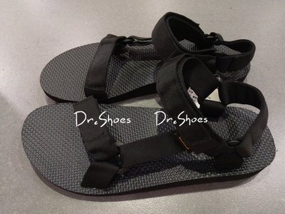 【Dr.Shoes】TEVA Original Universal 男鞋 魔鬼氈 黑色 休閒涼鞋 1004010BLK