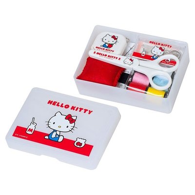 ♥小花花日本精品♥ Hello Kitty 針線組 居家縫紉工具組 附收納盒 ~ 3