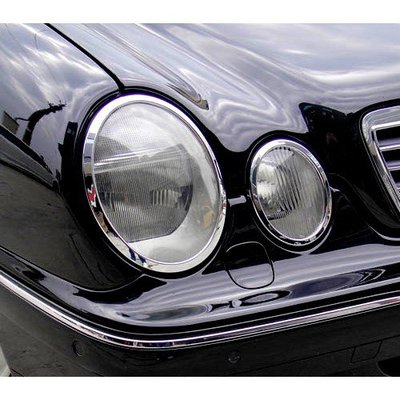 【JR佳睿精品】Benz 95-02 E200 E220 E230 鍍鉻 大燈框 前燈框 頭燈 飾條 改裝 配件