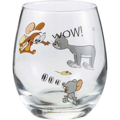 依庫斯 日本製 日本代購 3D玻璃 湯姆貓與傑利鼠 Tom&Jerry 玻璃杯 水杯 杯子 sunart