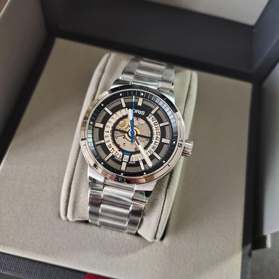 ORIS TT1 鏤空錶盤 銀色不鏽鋼錶帶 男士 自動機械錶 0173377524124-0782408