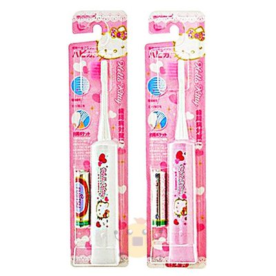 日本製 minimum 幼童專用震動式柔軟刷毛電動牙刷 HELLO KITTY 白色/粉色【小元寶】 超取