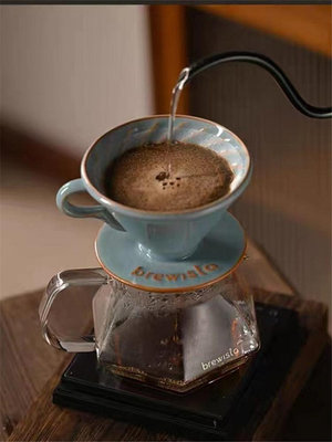 Brewista景德鎮陶瓷精致手沖咖啡濾杯蛋糕型五孔過濾杯咖啡套裝禮.