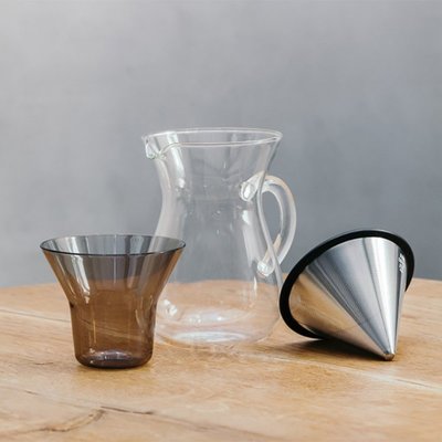 熱賣 日本KINTO 手沖咖啡一體壺 樹脂濾杯耐熱玻璃分享壺 金屬濾網套裝