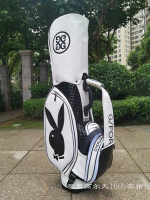 高爾夫球包新款大兔子耳朵高爾夫球包PU球袋防水料男士標準球桿包黑白色GOLF裝備
