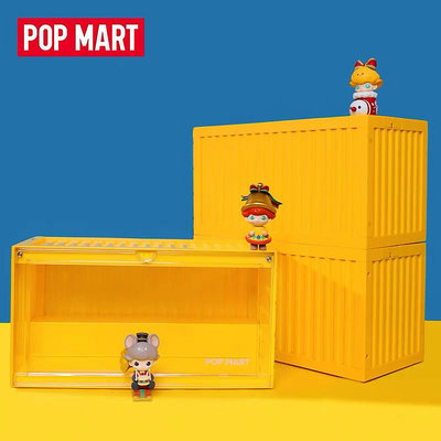 POPMART泡泡瑪特 集裝箱手辦發光展示盒Molly娃娃