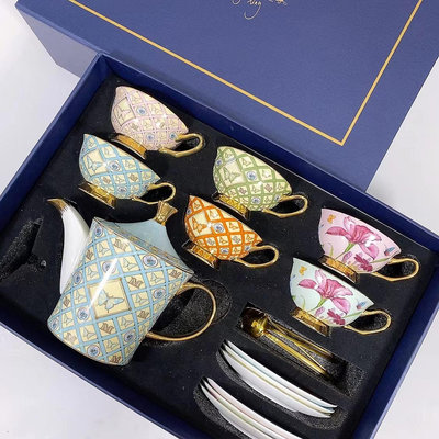 廠家出貨歐式小奢華咖啡杯碟套裝高檔英式下午茶茶具輕奢骨瓷茶壺套裝送禮