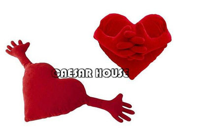 ╭☆卡森小舖☆╮【IKEA】FAMNIG HJÄRTA 抱枕, 紅色~紅色愛心複合式抱枕-歡迎與擁抱的結合