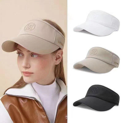 新款G4高爾夫球帽女士夏季經典黑白防曬帽空頂帽遮陽帽無頂帽時尚百搭 LT 高爾夫球帽