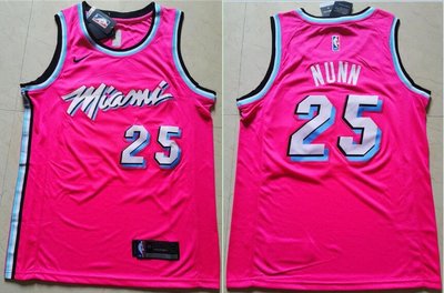 肯德里克·納恩 （Kendrick Nunn）NBA邁阿密熱火隊 城市版 粉色 球衣 25號