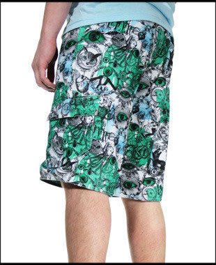 美國極限運動品牌 Empyre 拼貼HARDCORE塗鴉畫3口袋衝浪褲(含運)降價599.