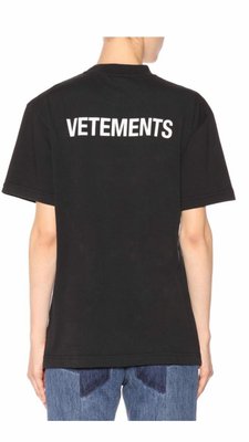 Vetements 女生 Staff T恤 短䄂 黑色 Logo 全新現貨