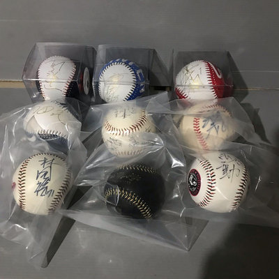 收藏品（棒球九顆（名人棒球簽名球）9顆簽名球ㄧ起賣 （湘芸）
