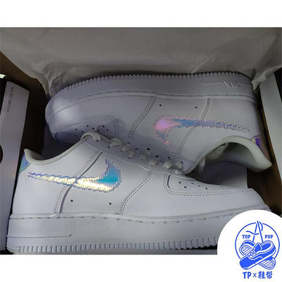 NIKE AIR FORCE 1 07 LV8 AF1 男女 白色 彩虹雷射 像素 CV1699-100