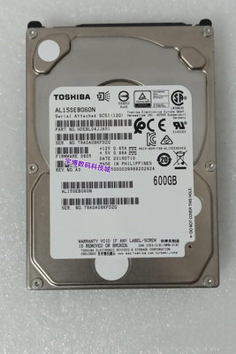 原裝Toshiba/東芝 AL15SEB060N 600G 10K SAS 12G 2.5 伺服器硬碟