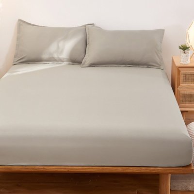 素色床包 150*200雙人標準尺寸床笠單件 四季薄款時尚百搭防滑固定床罩1.5米家用床墊防塵保護罩 全包型床單 PV0