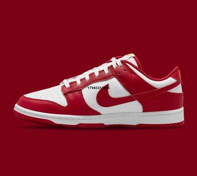 Nike Dunk Low "Gym Red" 白紅 金字  DD1391-602 男女鞋 慢跑鞋