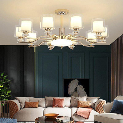 2022后現代客廳吊燈北歐水晶餐廳燈具創意個性簡約家用玻璃臥室燈