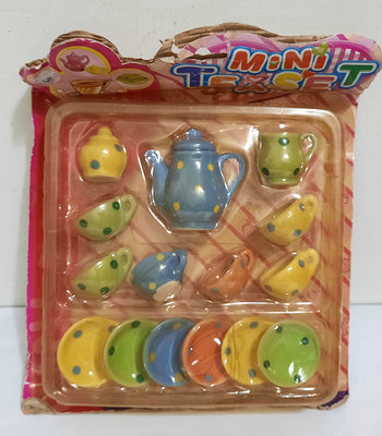 家家酒玩具 仿真茶具組 陶瓷迷你茶具組(15件組)